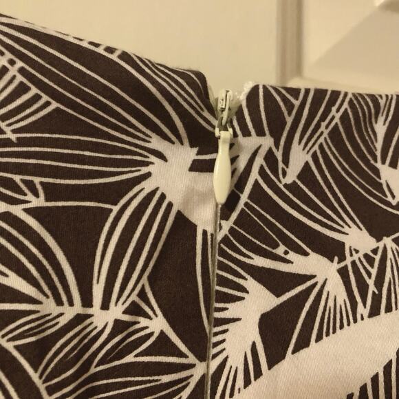 Women’s Summer Dress Van Heusen Brown And White Tropical Print Size 18 - Picture 7 of 8